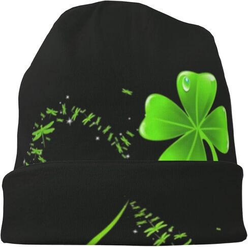 St. Patrick's Day Beanie Chemo Hat Cancer Headwear Knitted Hats Baggy Slouchy Skull Cap Nightcap Winter Hats for Men Women in Saudi Arabia