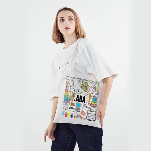 PWHAOO Autism Behavior Analyst Tote Bag ABA therapist Tote Bag Mental Illness Awareness Gift in Saudi Arabia