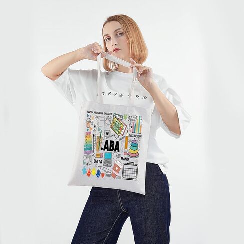 PWHAOO Autism Behavior Analyst Tote Bag ABA therapist Tote Bag Mental Illness Awareness Gift in Saudi Arabia