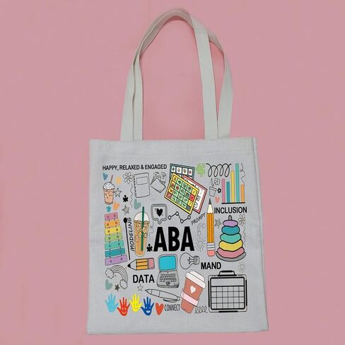 PWHAOO Autism Behavior Analyst Tote Bag ABA therapist Tote Bag Mental Illness Awareness Gift in Saudi Arabia