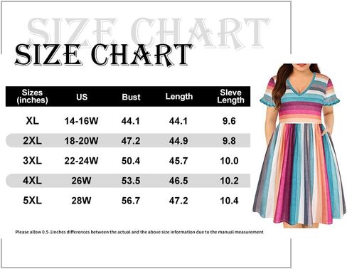 RITERA Plus Size Dresses for Curvy Women Summer Spring Womens Dress V Neck Short Sleeve Casual Dress with Pockets XL-5XL in Saudi Arabia