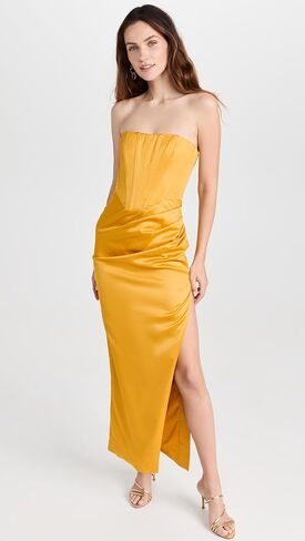 فستان باردوت نسائي طويل الأمد من الساتان in Kuwait