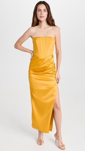 فستان باردوت نسائي طويل الأمد من الساتان in Kuwait