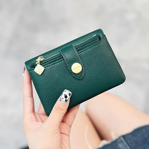 AOXONEL Womens Wallets Bifold Rfid Small Wallets for Women Compact Ladies Wallets Leather Womens Billfold with Removable Card Holder Zipper Coin Purse (Beige) in Kuwait