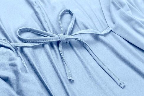 أردية حمام نسائية ناعمة متماسكة طويلة كيمونو ملابس نوم خفيفة الوزن مع جيوب ملابس منزلية للسيدات in Kuwait