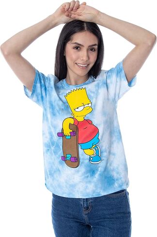The Simpsons Juniors' Bart Simpson Tie-Dye Skimmer T-Shirt in Saudi Arabia