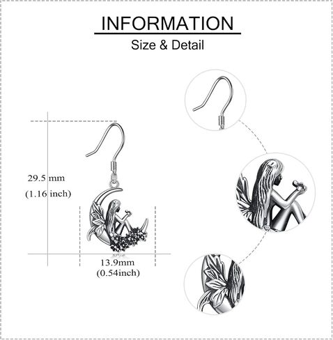 925 Sterling Silver Earrings for Women Dangle Drop Earrings Jewelry Gifts in Kuwait