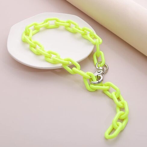 Vcagirest Boho سلسلة ربط أكريليك طويلة من الراتنج سلسلة ربط مكتنزة للنساء قلادة سلسلة خفيفة الوزن للنساء والفتيات in Kuwait