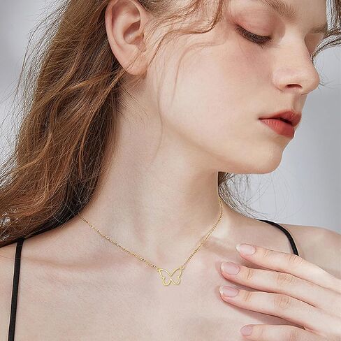 14k Gold Simple Circle Necklace Karma Pendant Necklace for Women Girls Jewelry in Saudi Arabia