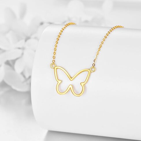 14k Gold Simple Circle Necklace Karma Pendant Necklace for Women Girls Jewelry in Saudi Arabia