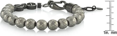Spartan Men’s 8mm Beaded Bracelets with Hermatine Faceted Beads | Fits 7 to 8 Inch Wrists | Men’s Accessories Fashion Bracelet in Saudi Arabia