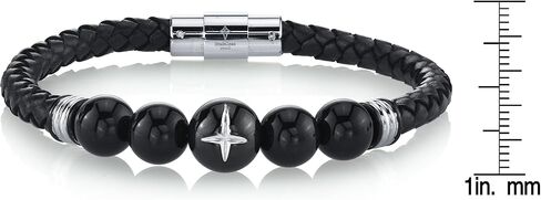 Spartan Men’s 8mm Beaded Bracelets with Hermatine Faceted Beads | Fits 7 to 8 Inch Wrists | Men’s Accessories Fashion Bracelet in Saudi Arabia