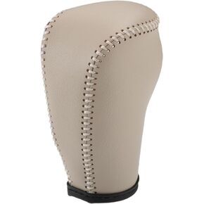 Gear Shifting Knob Cover Automatic Transmission Lever Trim for Nissan Murano 2009-2013 Faux Leather Beige