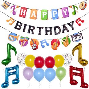 Music Birthday Banner, Music Party Decoration, Music Party Decor | Music Birthday Party Decorations | Kids Party Music | Music Notes Party Decorations | Karaoke Music Themed Party Decorations
