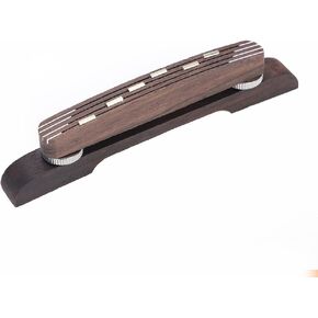 Jazz Guitar Bridge, Adjustable Rosewood 6 String Jazz Guitar Tailpiece Bridge Saddle Guitar Bridge