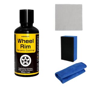 NADAMOO Wheel Rim Ceramic Coating 30ml，Hydrophobic Protection Gloss Finish Water and Dirt Repellent for Car Wheel - Self Cleaning - Repels Brake Dust - Deeper Shine