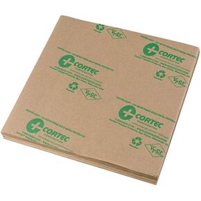 Anti Rust VCI Paper Sheets - 6 by 6 inches - 35# Gauge - Cortec VpCI-146 Rust Inhibitor Kraft Paper for Metal Protection(Pack of 100)