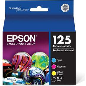 EPSON 125 DURABrite Ultra Ink Black & Color Cartridge Combo Pack For Stylus NX-125, NX-127, NX-130, NX-230, NX-420, NX-530, NX-625, WorkForce WF-320, WF-323, WF-325, WF-520