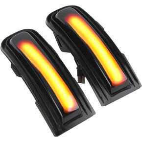 LED Turn Signal Light, Sequential Dynamic LED Side Mirror Marker Lights, Side Mirror Turn Signal Indicator Light Strip, Smoked Lens Compatible with Renegade 2015-2022, Amber