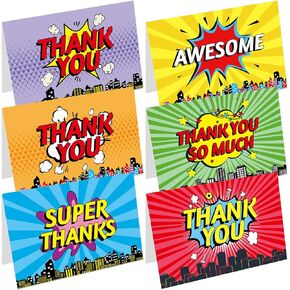 Kid Thank You Cards 36 Thank You Notes Greeting Cards with Envelopes for Teacher Friends Family Wedding Business Gift Cards Birthday