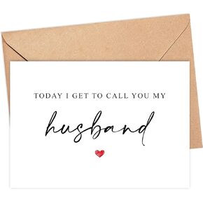 Today I Get To Call You My Husband - Husband Vow Card - Husband Wedding Day Card - To My Husband Card