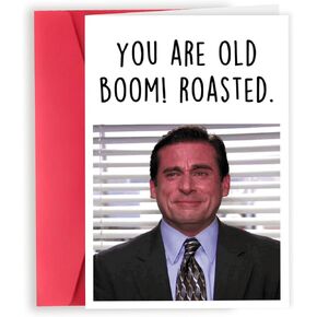 Funny Birthday Card for Her Him, The Office Birthday Gifts for Men Women, Michael Scott Card, Humor Bady Gifts for TV Show Fans