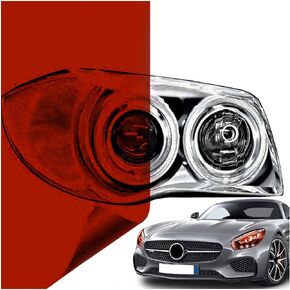 Car Headlight Taillight Vinyl Tint Wrap, 11.8''x47.2'' Extra-Wide Smoke Fog Light Stickers, Vehicle Modification Self Adhesive Decal, Universal Auto Exterior Decoration Accessories (Black)
