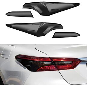 4 قطع غطاء مصباح خلفي ديكور متوافق مع تويوتا كامري 2024 2023 2022 2021 2020 2019 2018 ملحقات مادة ABS إطار ضوء خلفي حواف الديكور in Kuwait