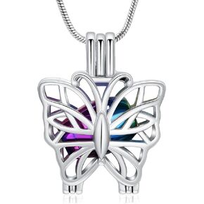 Cremation Jewelry Butterfly Urn Necklace for Ashes Butterfly Pendant Cremation Keepsake Necklace for Women Jewelry