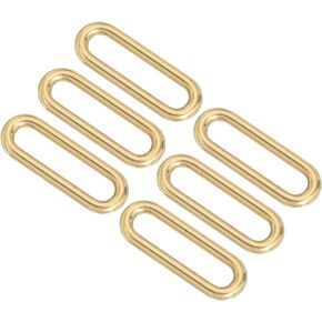 uxcell Metal Rings Buckle for Bag Belt Strap Craft DIY Accessories, Gold, Oval Ring