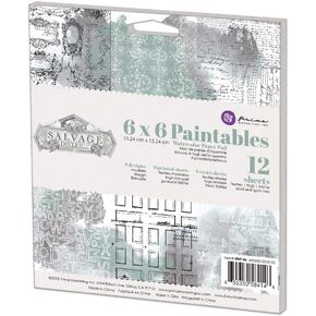 وسادة ورقية بألوان مائية قابلة للطلاء من Prima Marketing 584146 Salvage District (12/عبوة)، 6 بوصة × 6 بوصة، متعددة الألوان in Kuwait