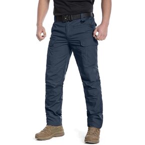 NAVEKULL Men's Outdoor Tactical Pants Lightweight Ripstop Military Hiking Work Cargo Pants with 9 Pockets in Kuwait