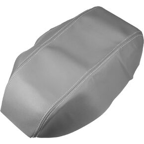 Car Seat Armrest Cover Interior Protective Lid Storage Covers Trim for Hyundai Sonata 2015-2019 Faux Leather Gray