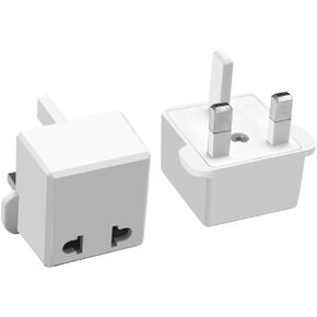 (Black-2pcs) US/EU to UK Plugs Adapter EU to UK Plugs Power Converter Plugs 2 Pin Socket US to UK Travel Adapter,UK 3 pin Plug to 2 Hole for China/Japan/USA/Germany