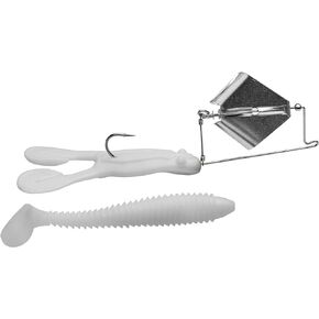 Strike King (SKBZ-204) Skip'N Buzz Fishing Lure, 204 - White, 4/0 Hook