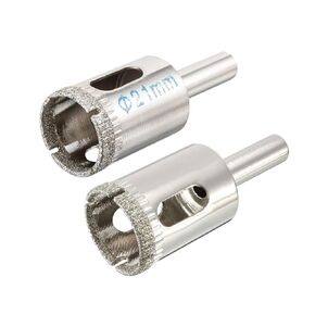 uxcell 21mm, 24mm Diamond Coated Hole Saw Drill Bits for Glass Ceramic Tile Marble Rock Porcelain 4pcs