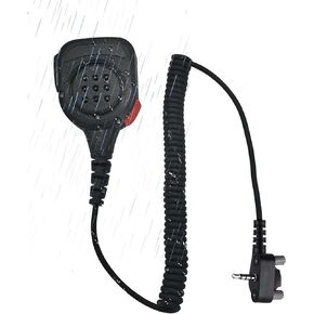 Walkie Talkie Shoulder Mic 3.5mm Screw in Speaker Microphone 3.5mm Jack for Motorola Vertex Standard Radio vx-261 vx261 vx 261 evx-261 evx s24 evx-s24 evx-534(IP65 Waterproof) (Black)