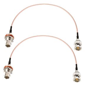 Superbat SDI Cable 12inch 2-Pack 75 Ohm BNC Male to BNC Female Bulkhead Cable for HD 3G SDI Recorder Camera Monitor Converter, SDI Video Cable