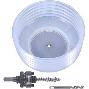 Universal Hole Saw Dust Bowl Large - Semi-Transparent Design, Ideal for Recessed Light Installations