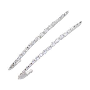 Large Icicle Suspender Earrings in Sterling Silver 925