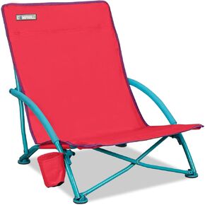 Portable Beach Chairs,Low Back Folding Camping Chairs Mesh Back Reclining Chairs Lightweight Outdoor Chairs with Cup Holder for Beach Camping,Beach Tent,Shelter,Outdoor