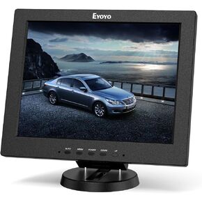 Eyoyo 12 Inch HDMI Monitor with BNC VGA AV HDMI Input 800x600 Portable 4:3 TFT LCD Mini HD Color Screen with Bulit-in Speaker