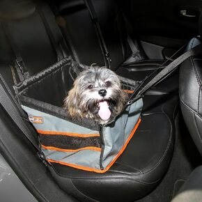 K&H Pet Products Buckle N' Go Dog Car Seat for Large Dogs, Waterproof Fabric, Breathable Mesh Sides, Adjustable Seat Belt Leash, Carseat for Medium to Large Pets, Car Seat Cover - 21 X 19 X 19in