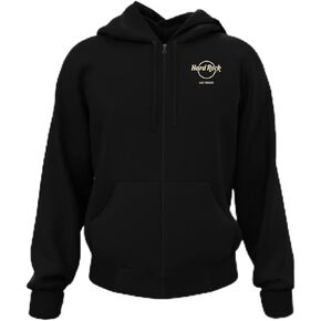 Hard Rock Adult Fit Casino Full Zip Hoodie, Black