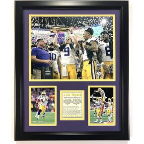 2019 LSU Tigers CFP National Champions Undefeated Season - Celebration - Framed 18"x22" Double Matted Photos