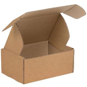 BOX USA Kraft Deluxe Literature Corrugated Cardboard Mailing Boxes, 9" x 6 1/4" x 4", Pack of 50, Crush-Proof, for Shipping, Mailing and Storing, (BMFL964K)