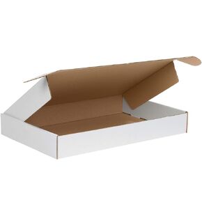 Aviditi White Corrugated Cardboard Deluxe Literature Mailer Box, 18" L x 12" W x 2" H, Pack of 50, Crush-Proof, for Shipping and Mailing UPS, USPS and FedEx