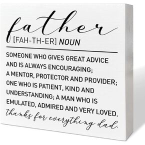 Dad Gifts from Daughter Son Kids, Dad Gifts for Birthday Father's Day Christmas, Best Dad Ever Gifts, Father Gifts, Daddy You Are The Best and I Love you, Wooden Box Sign