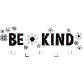 Teacher Created Resources Black and White Floral Be Kind Bulletin Board (TCR6801)