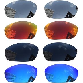 4 أزواج من العدسات البديلة المستقطبة لنظارات Oakley Straight Jacket 2007 الشمسية، مناسبة تمامًا، مقاومة للكسر، مضادة للخدش، حزمة قيمة